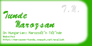 tunde marozsan business card